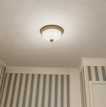 Ceiling light with white ceiling panels