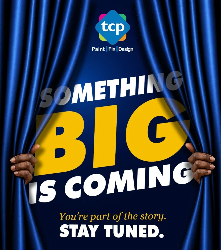 TCP teaser: Something big is coming. You’re part of the story. Stay tuned.